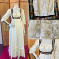 Poet Sleeve Gunne Sax Lace Detailed Maxi Dress — vintage Gunne Sax dress