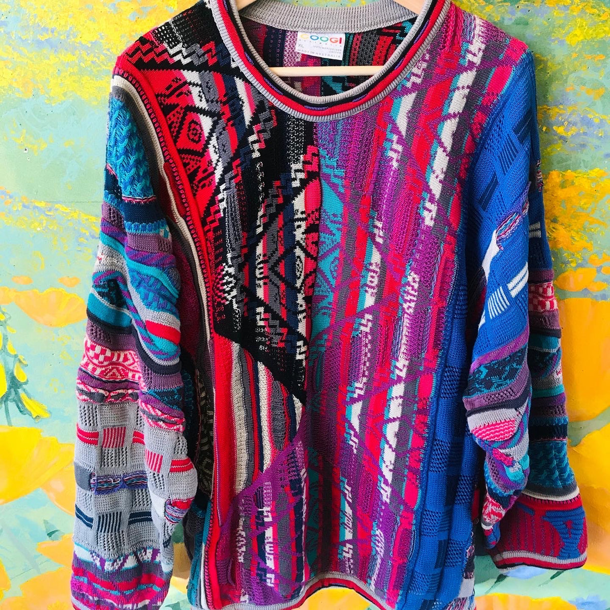 COOGI Authentic Art to Wear Cotton Sweater — vintage 1990s Coogi knit