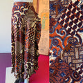 Indonesian Ruffle Maxi Wrap Skirt — vintage bottoms