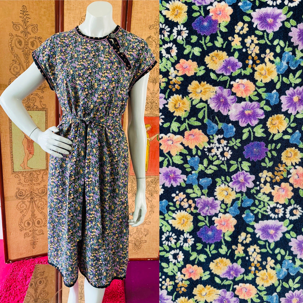 White Duck Workshop Label Floral Dress — vintage White Duck Workshop dress in white