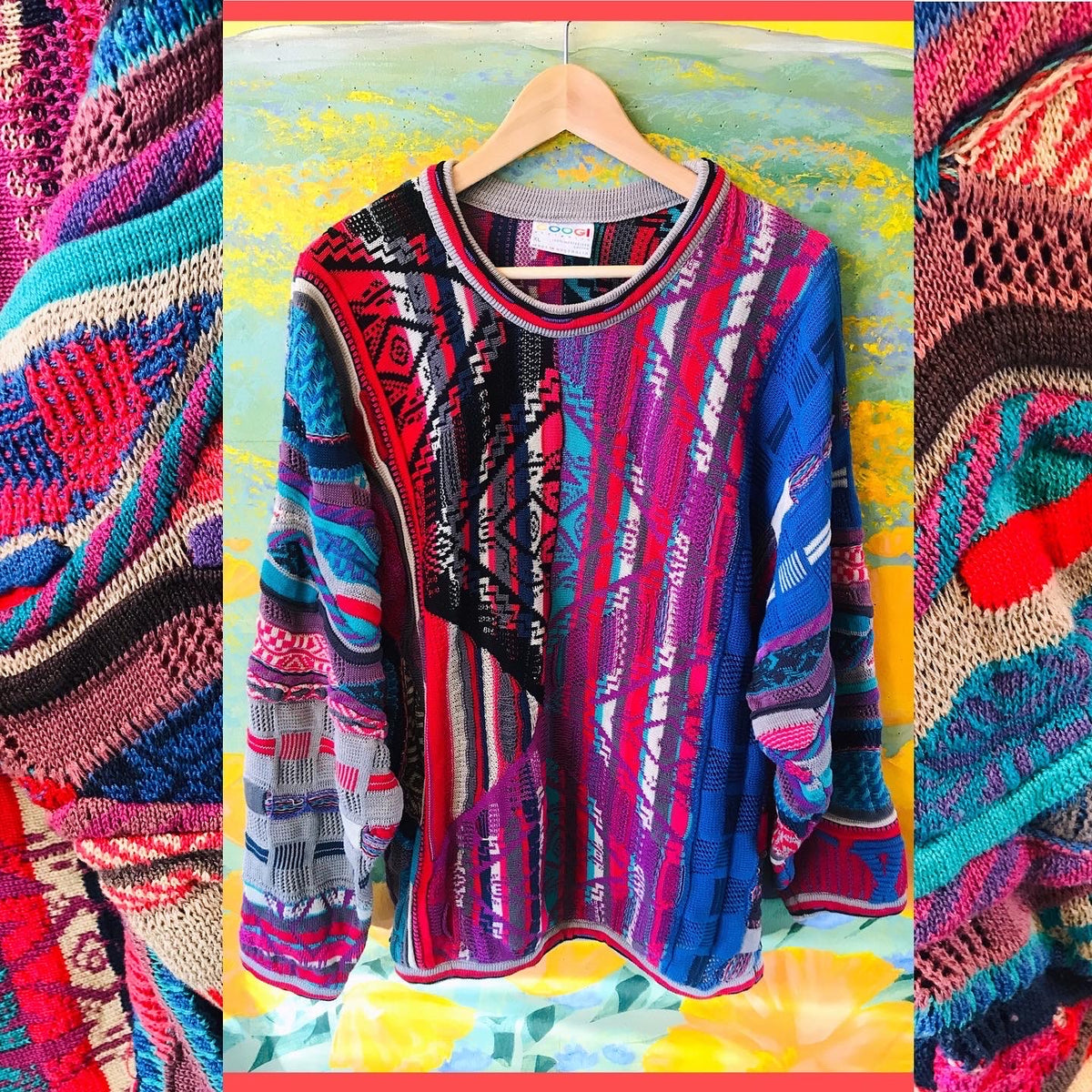 Biggie Smalls would love this multi-color authentic Coogi sweater!