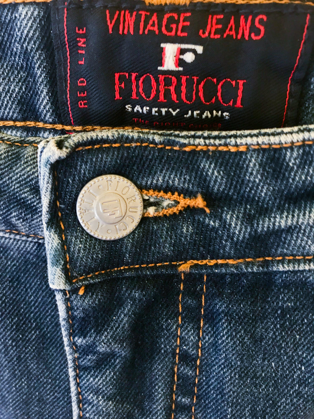 Fiorucci Embroidered Roses Denim Skirt — vintage Fiorucci bottoms in blue