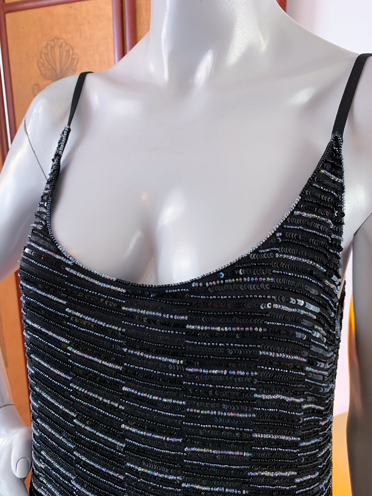 Armani Beaded Sequin Tank Top Tunic — vintage Armani caftan