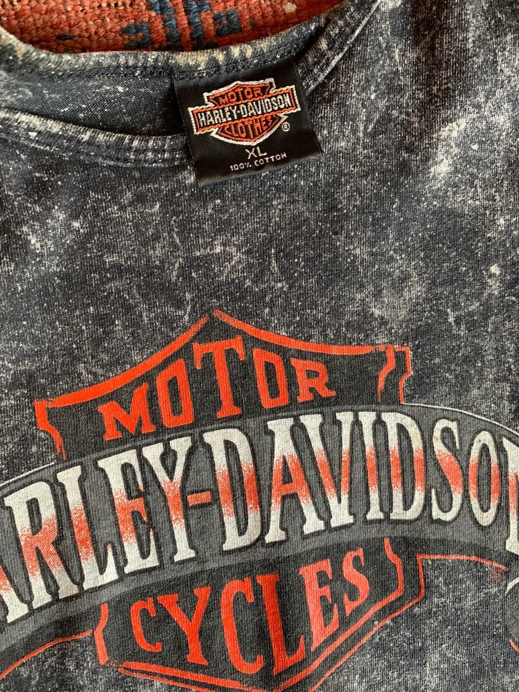 1980s Harley Davidson Unisex Acid Wash Tank Top Tee — vintage 1980s Harley Davidson top