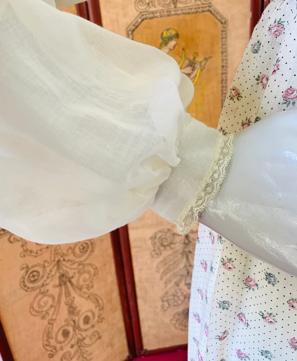 Poet Sleeve GUNNE SAX Romantic Lace Detailed Maxi Dress — vintage Gunne Sax dress