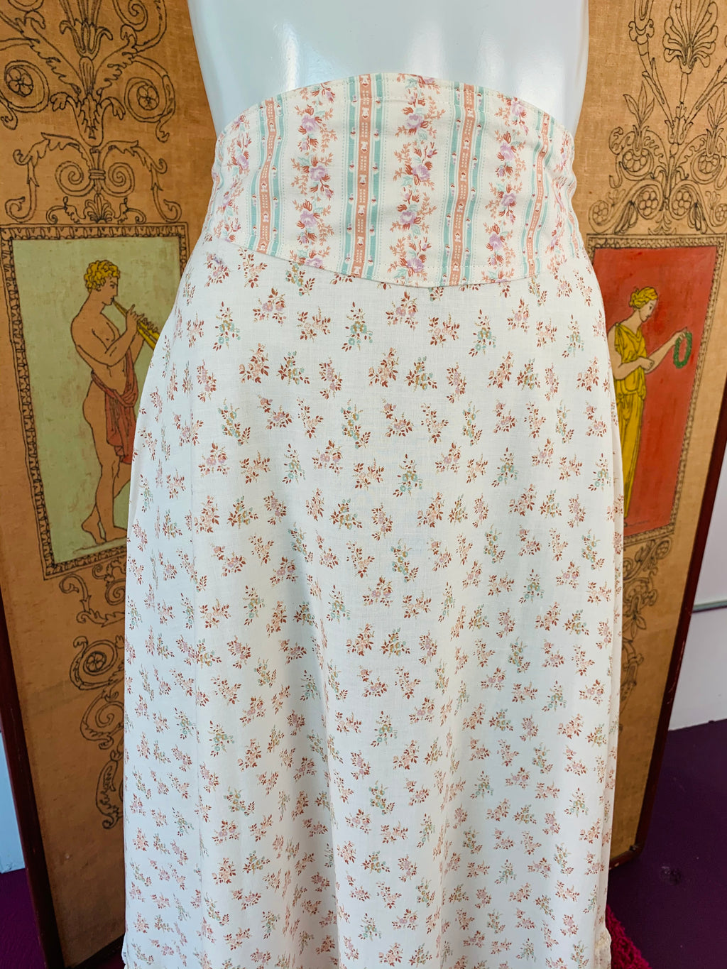 Gunne Sax 70s Cotton Maxi Skirt — vintage 1970s Gunne Sax bottoms in ivory