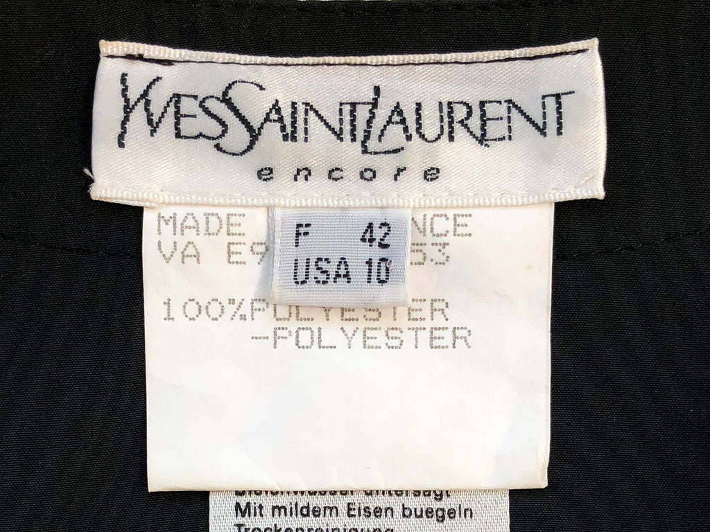 Yves Saint Laurent Black Button Up Blouse — vintage Yves Saint Laurent top in black