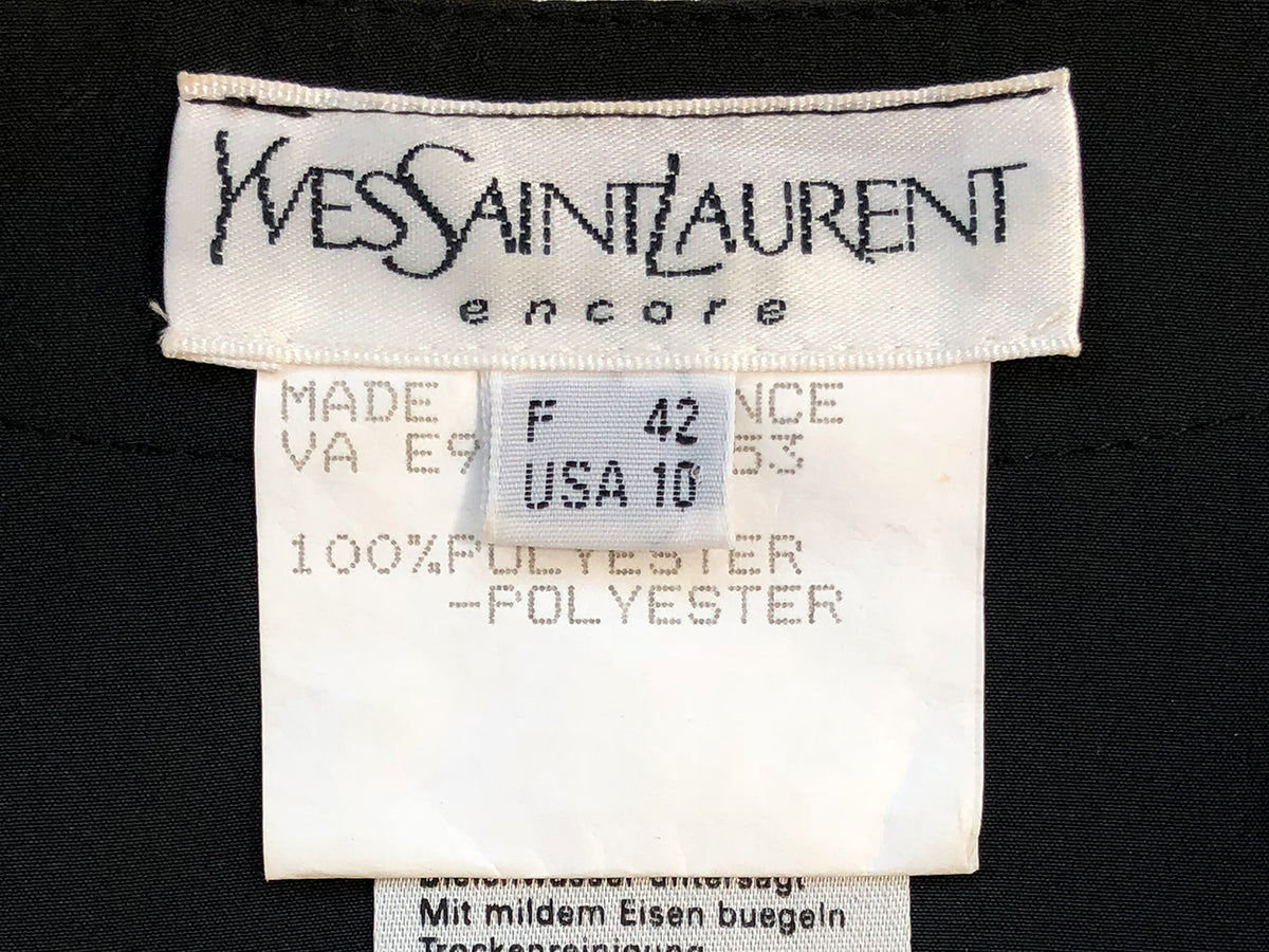 Yves Saint Laurent Black Button Up Blouse — vintage Yves Saint Laurent top in black