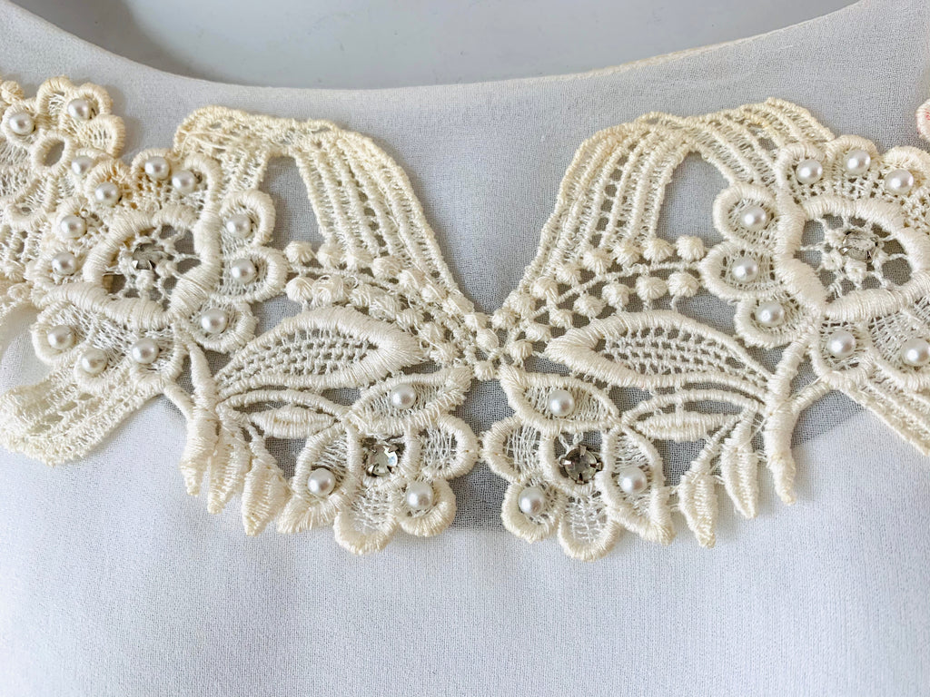 Ethereal White 1970s Maxi Dress — vintage 1970s dress in white