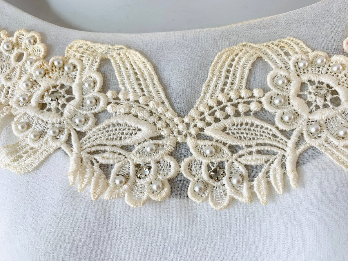 Ethereal White 1970s Maxi Dress — vintage 1970s dress in white