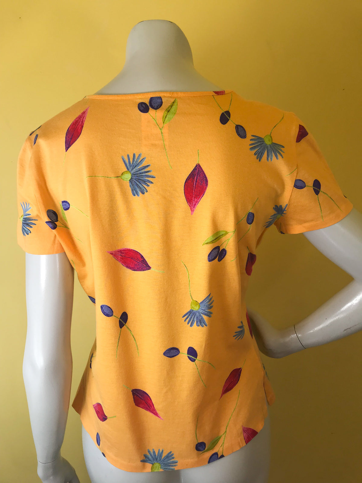 Kenzo Floral T-Shirt — vintage Kenzo top in yellow, multicolour