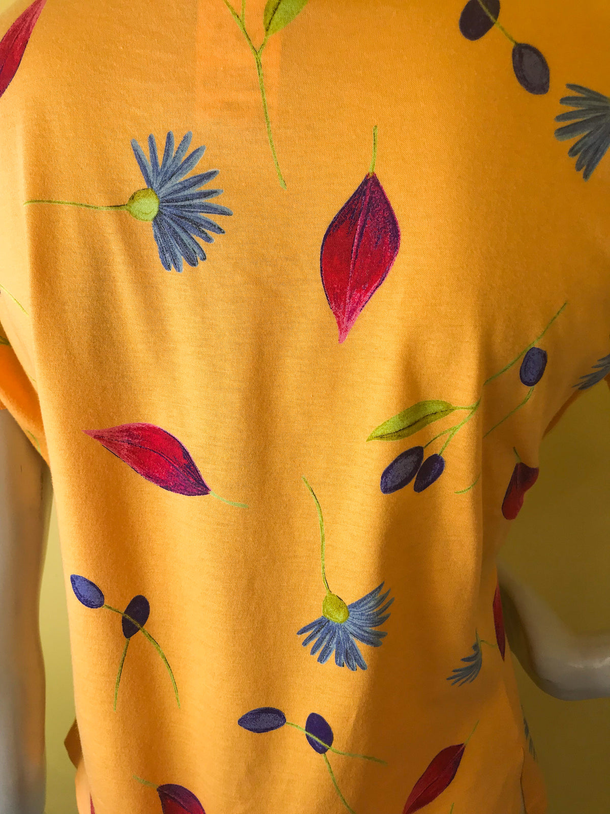 Kenzo Floral T-Shirt — vintage Kenzo top in yellow, multicolour