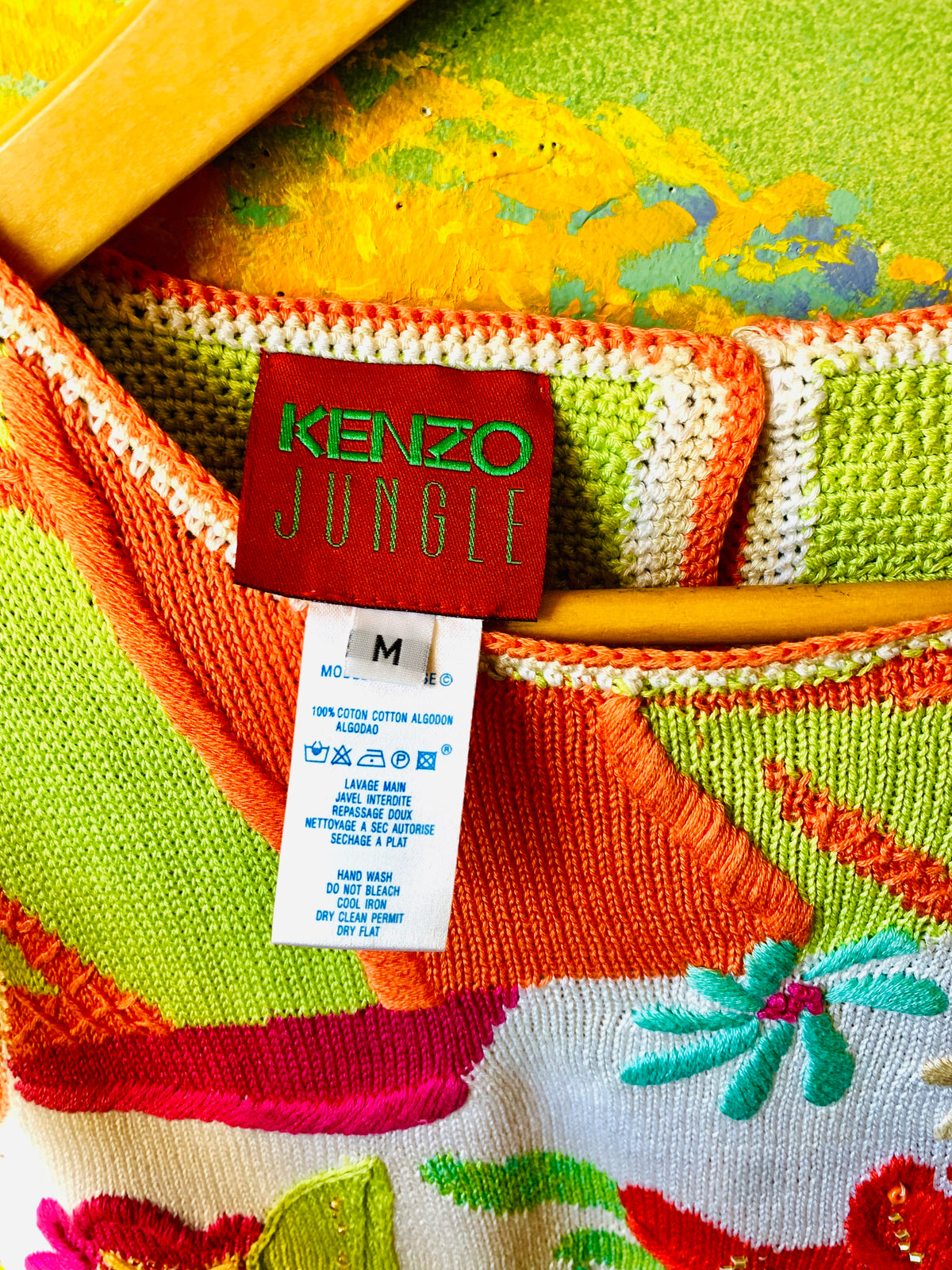 KENZO Vibrant Floral Print Knit Top — vintage Kenzo top in multicolour