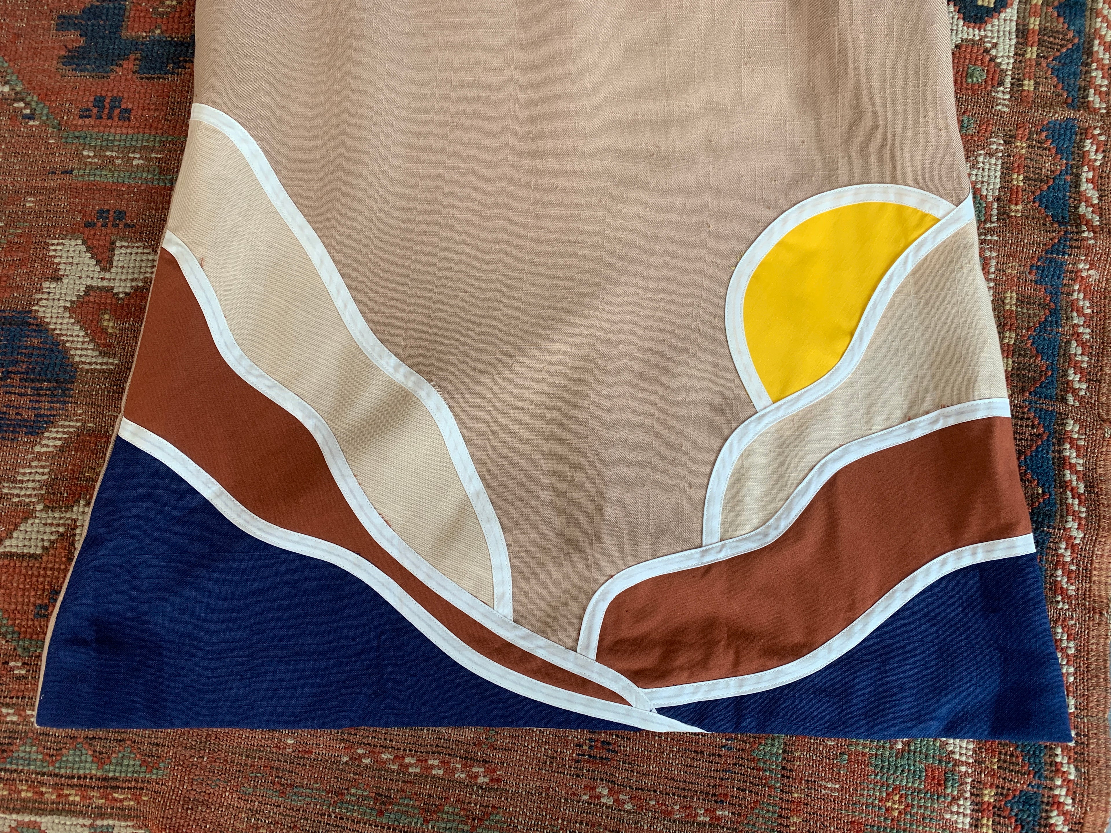 Sunrise Sunset Art to Wear Caftan — vintage 1960s Alfredo's Wife caftan