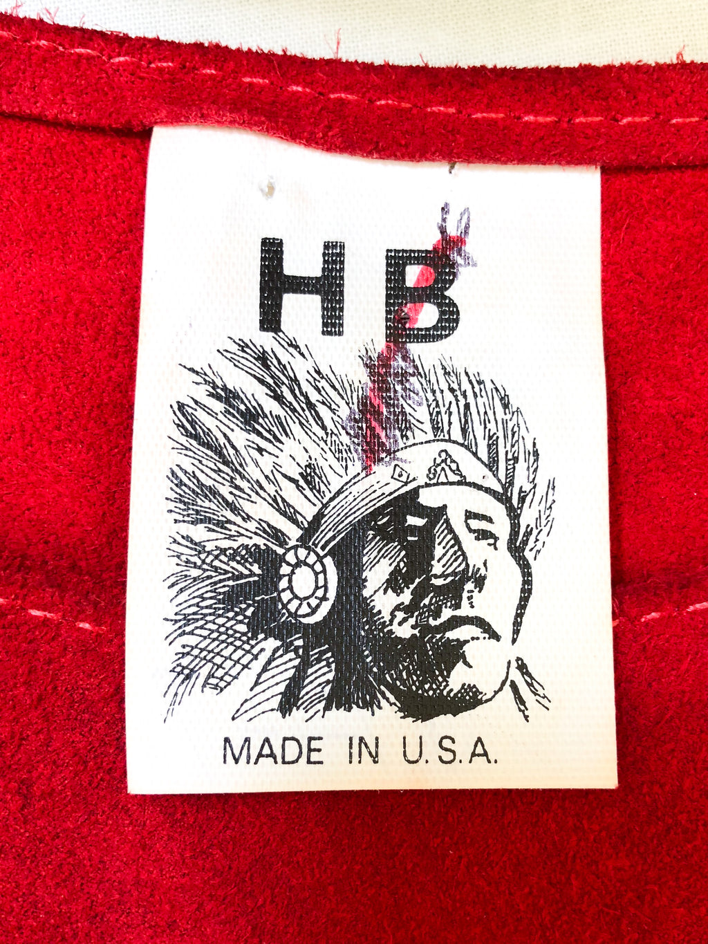 Red Suede Leather Fringe Mini Poncho with Concho Details — vintage HB outerwear in red