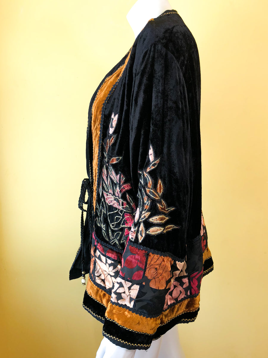 Velvet Applique Rayon Indian Jacket – Empress Vintage