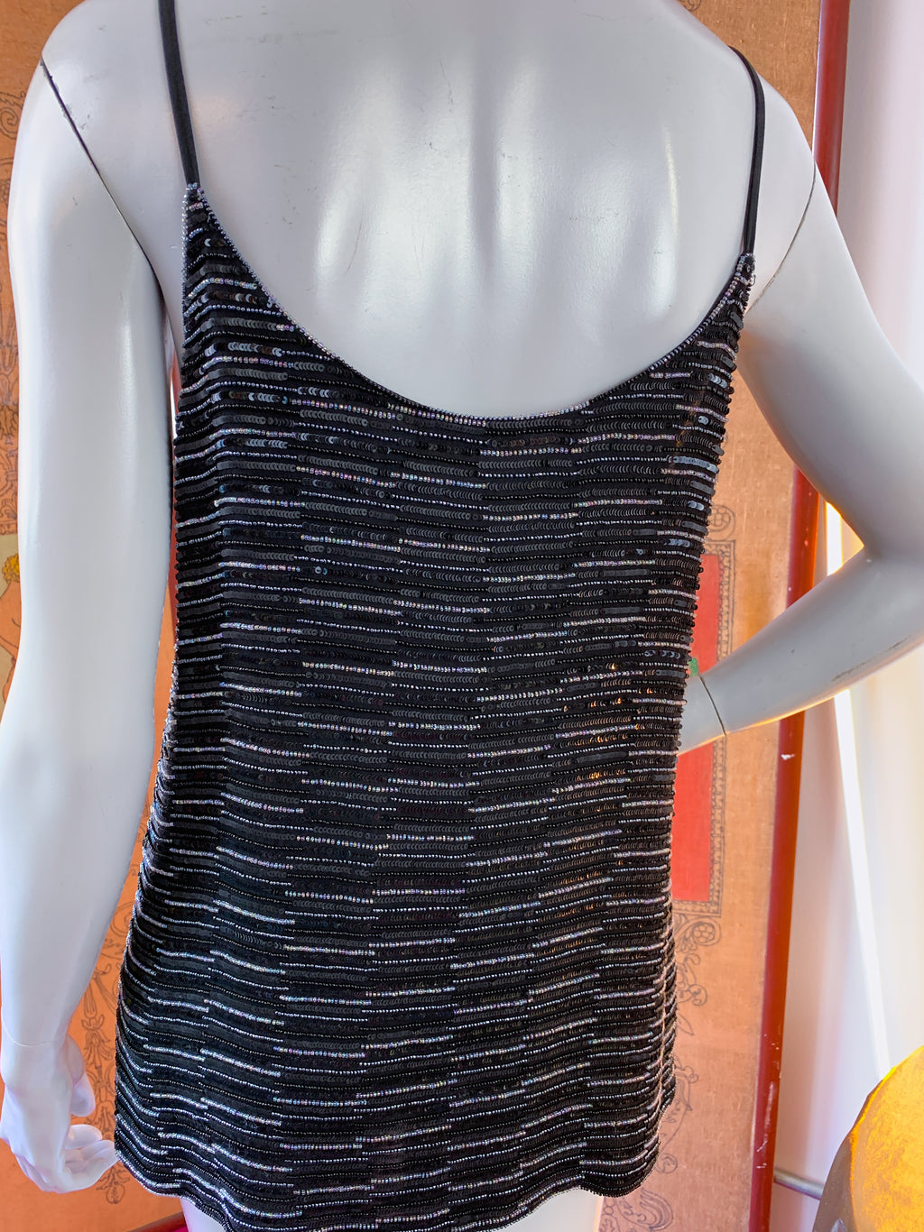 Armani Beaded Sequin Tank Top Tunic — vintage Armani caftan