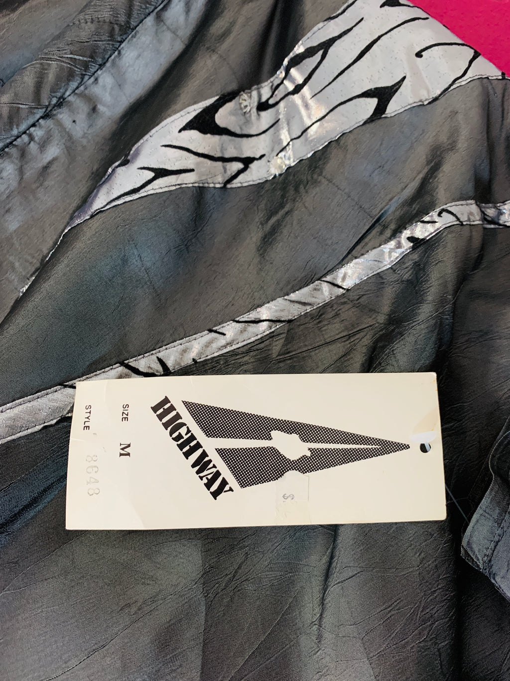 1980s Dolman Sleeve Gunmetal Silver Deadstock Jacket — vintage 1980s jacket in silver