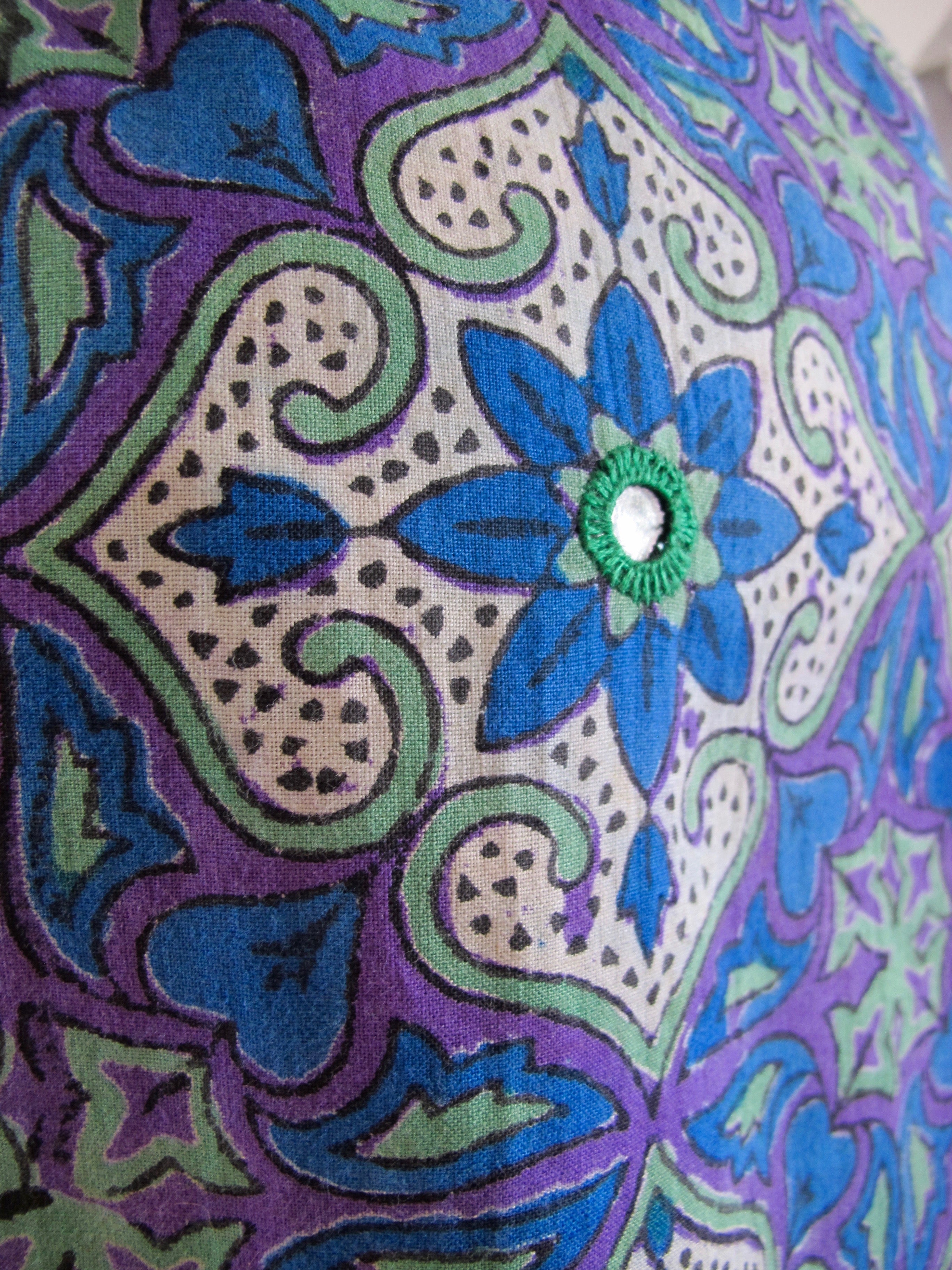 Cotton block print made in Pakistan in the 1970s.