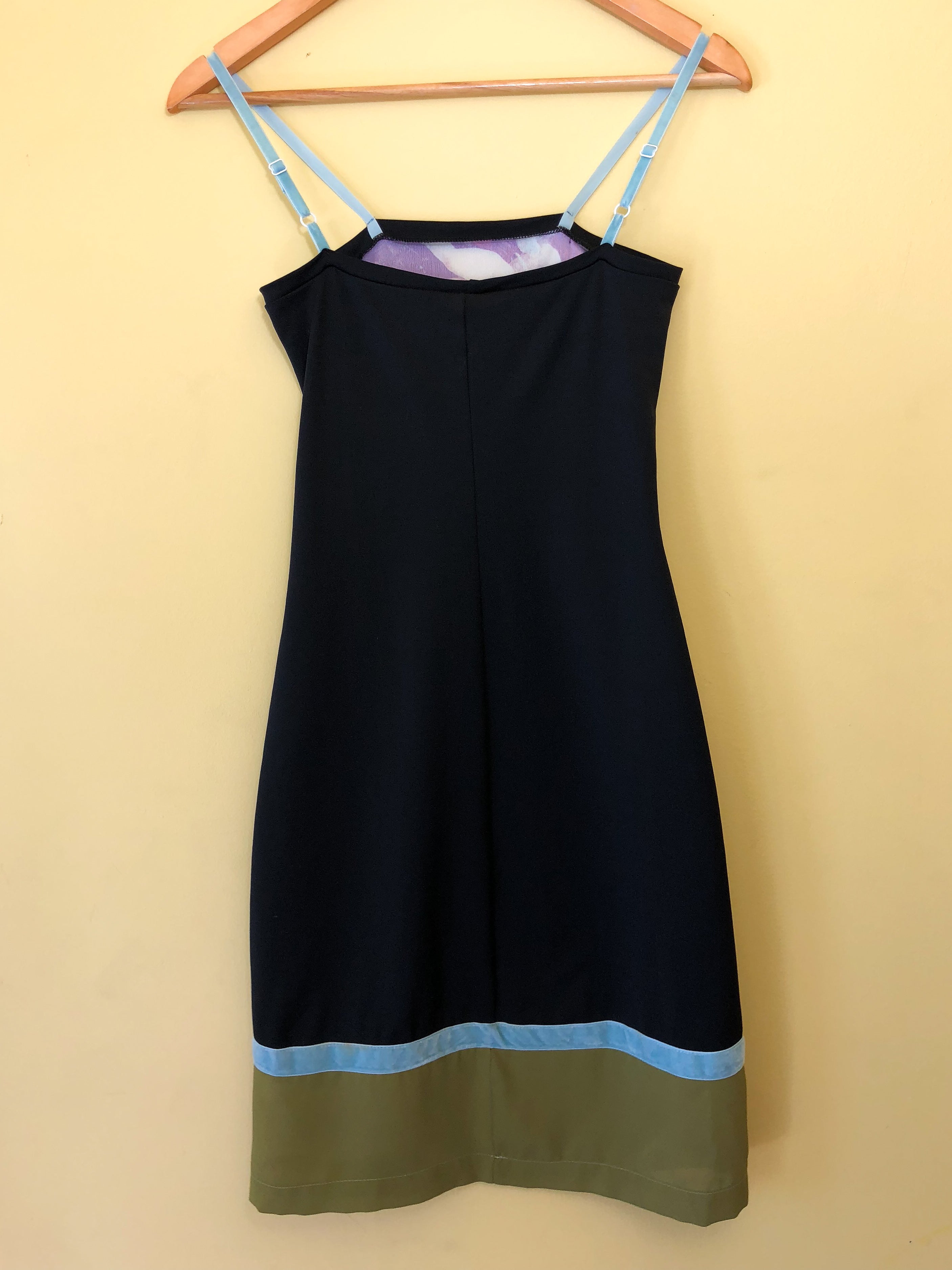 The Empress 90's Lady Print Dress — vintage 1990s KING by Jade dress in black, blue