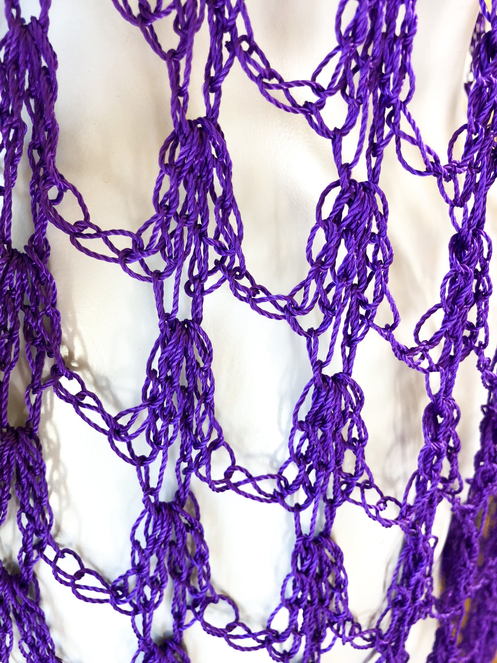 SOLD Deep Purple Net Mermaid Dress — vintage dress in purple
