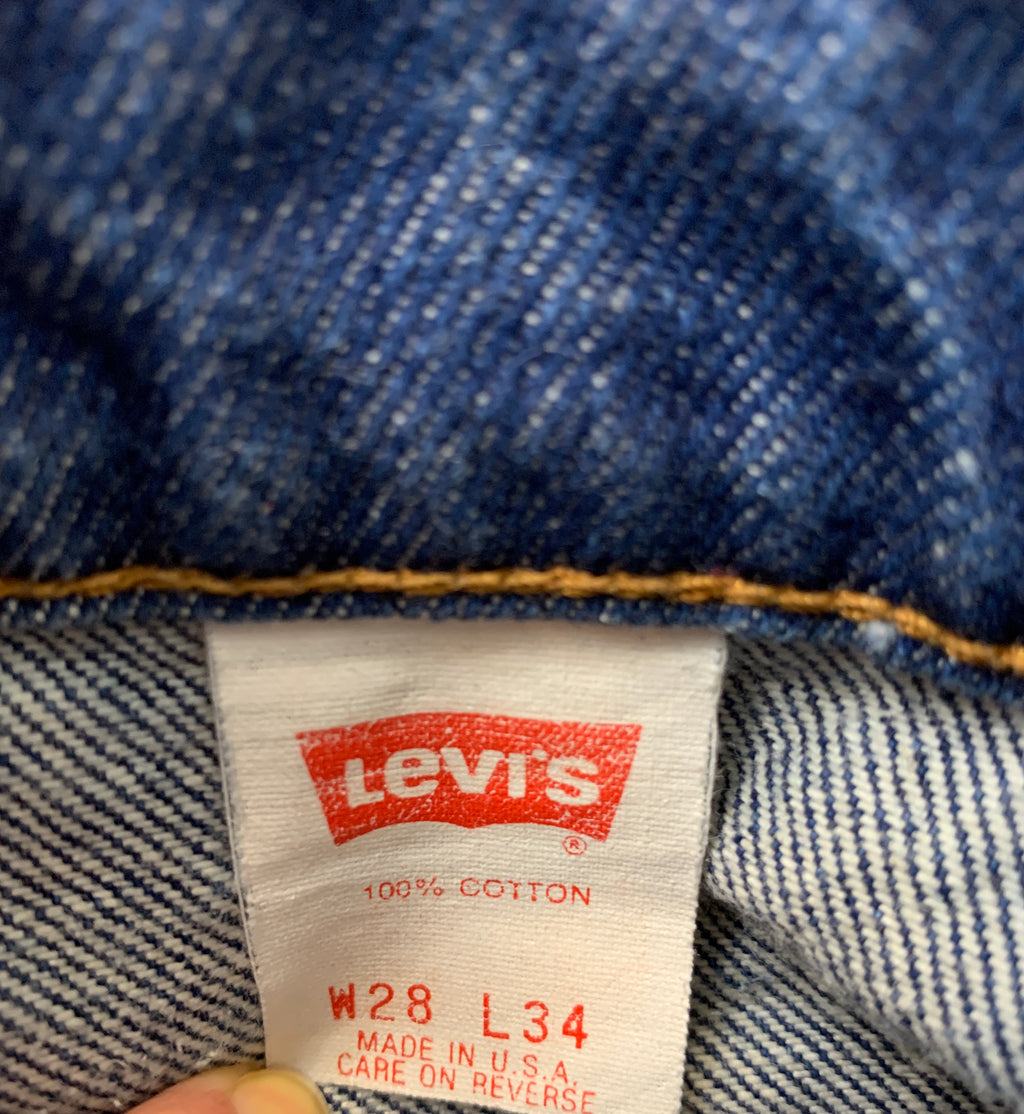 Orange Tab High Waisted Cut Off Levi's Jeans — vintage 1990s Levi's bottoms in orange