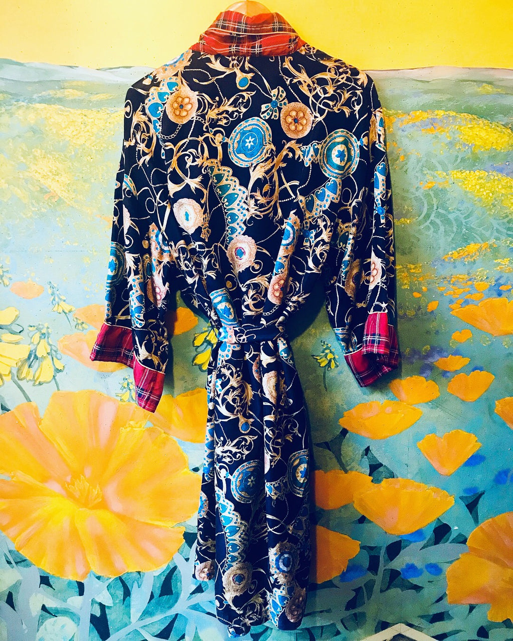 Silk Magical Print Robe — vintage outerwear