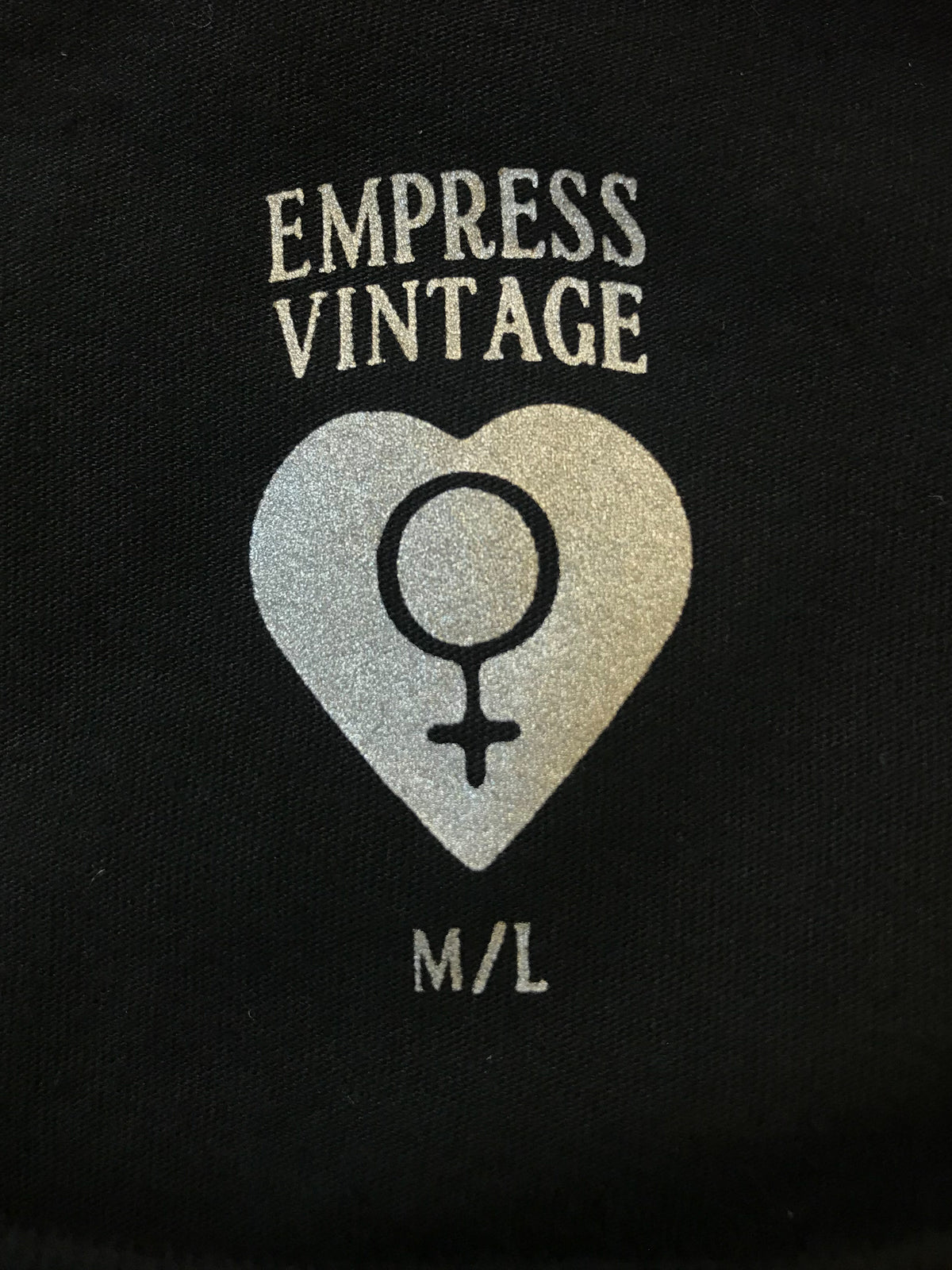 Empress Vintage Black and Gold Crop Top T-Shirt — vintage top in black, gold