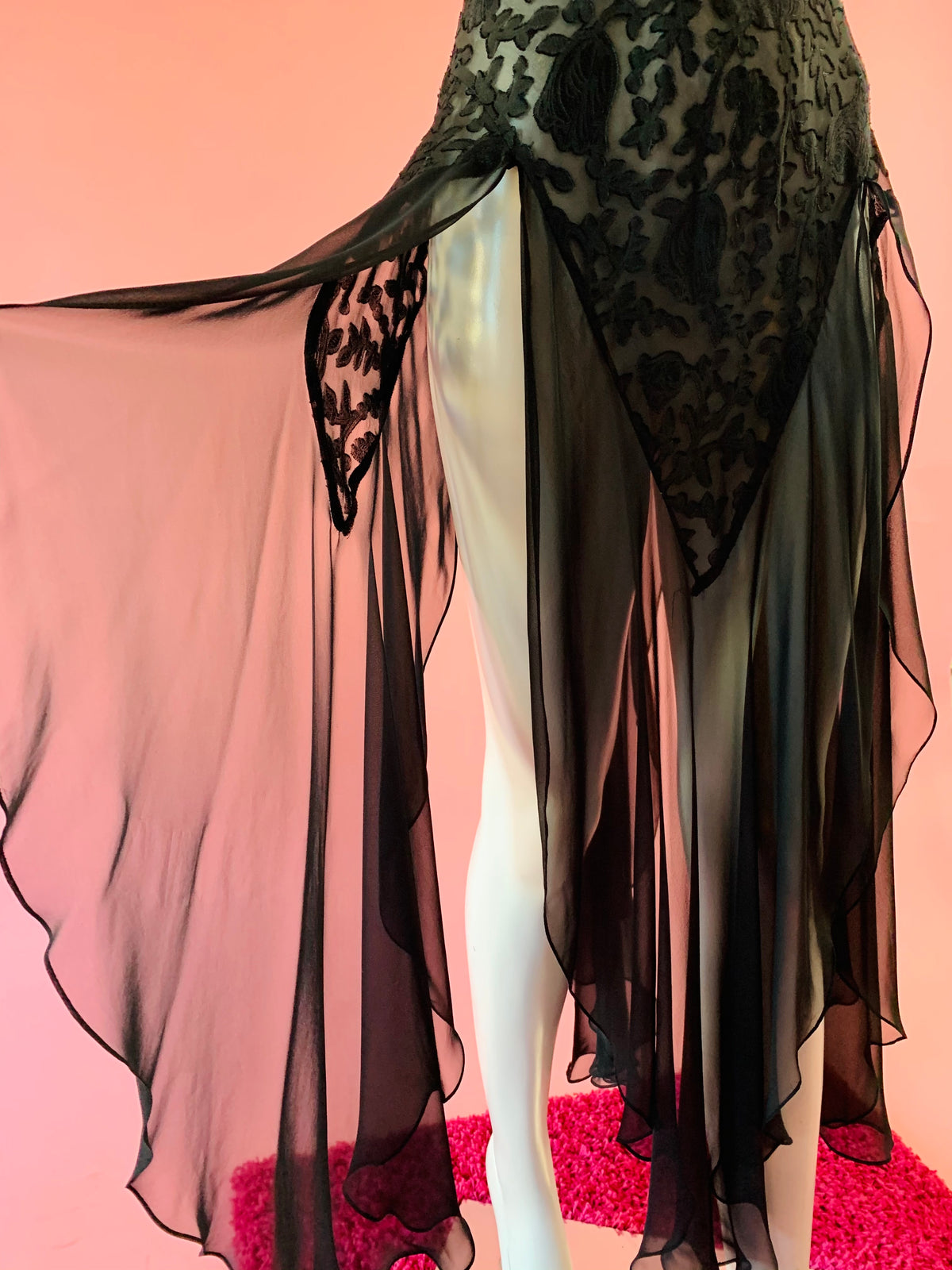 Dark Fantasy Faerie Sheer Burnout Slip Dress — vintage Fantasies by Morgan Taylor dress