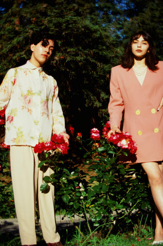 1970s Christian Dior Rose Print Blouse