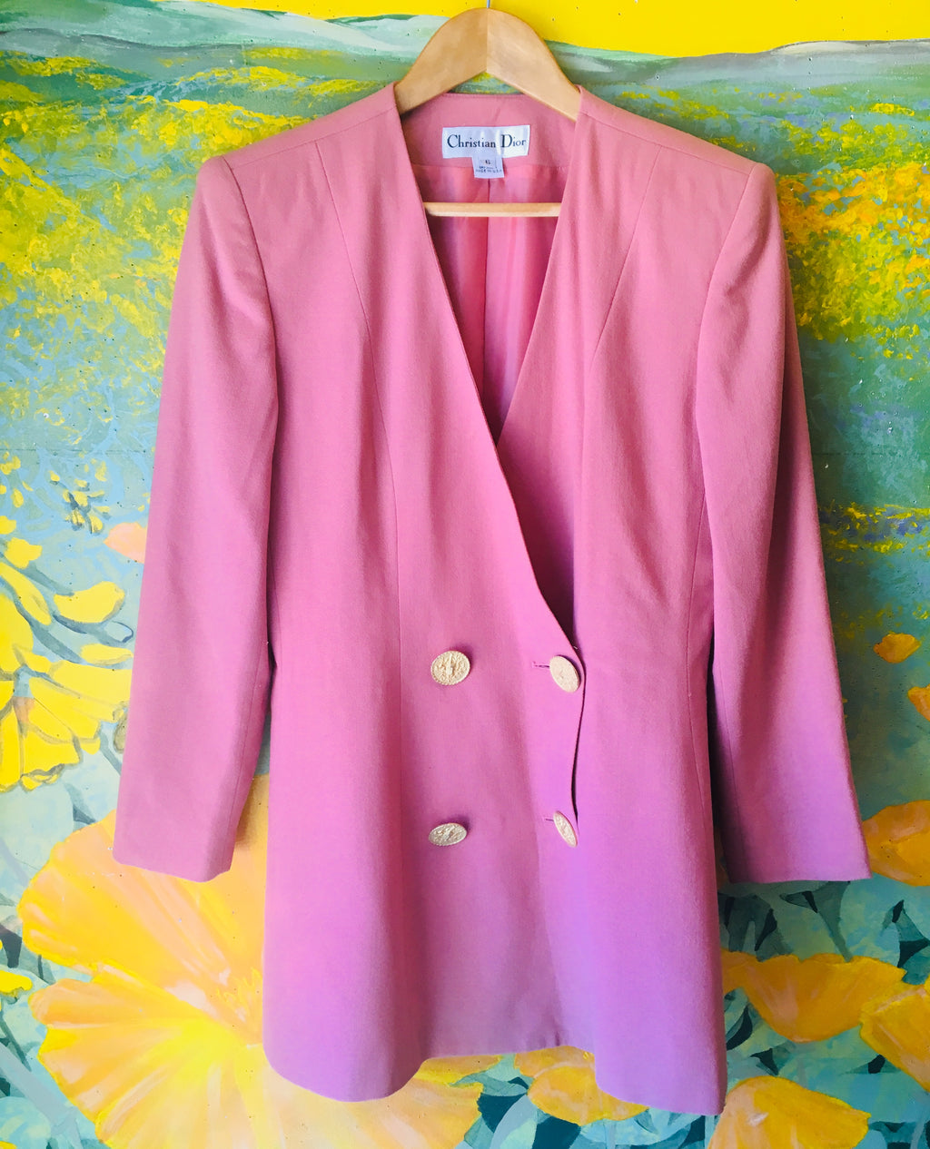 SOLD! Christian Dior Soft Rose Color Mini Dress — vintage 1980s Christian Dior dress in pink