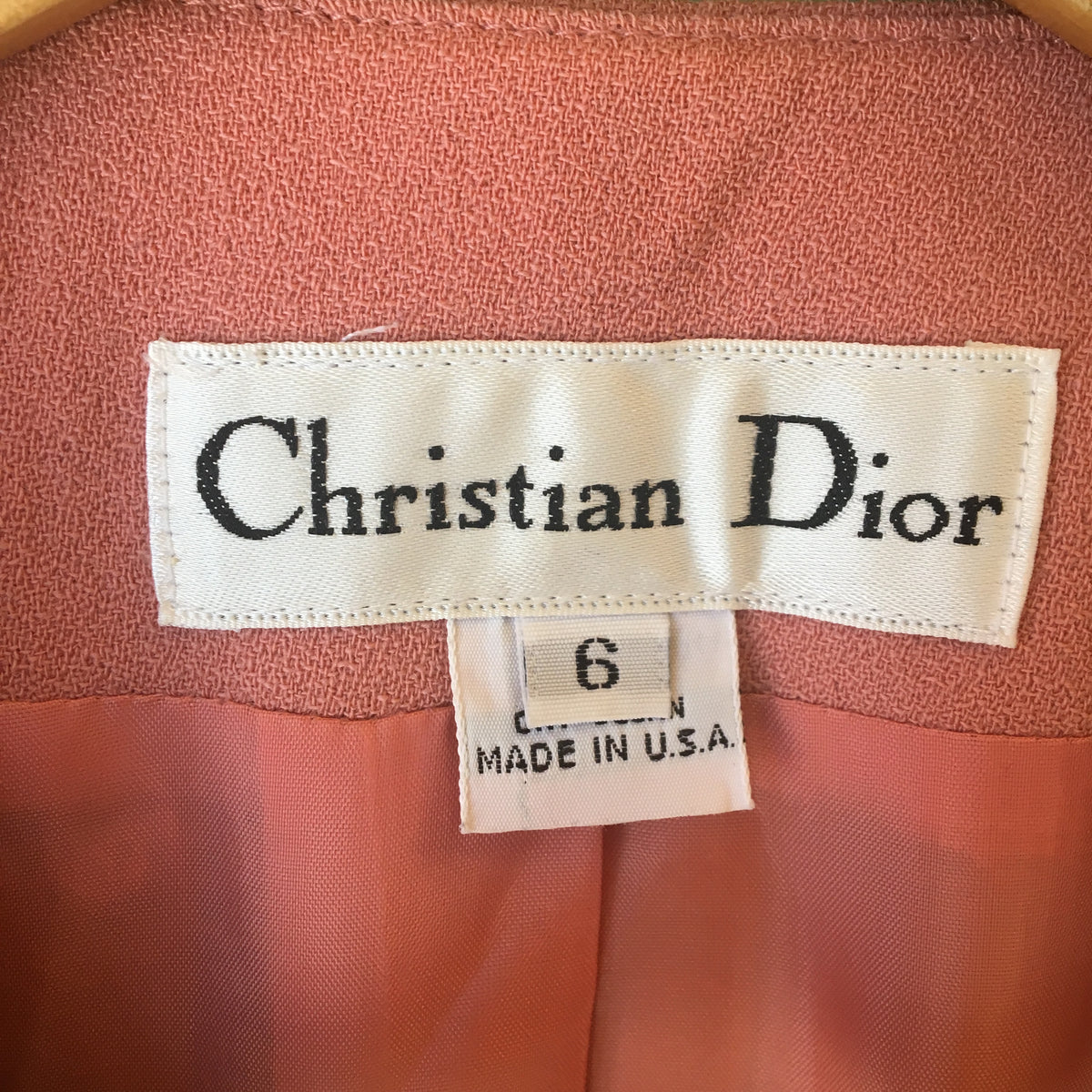 SOLD! Christian Dior Soft Rose Color Mini Dress — vintage 1980s Christian Dior dress in pink