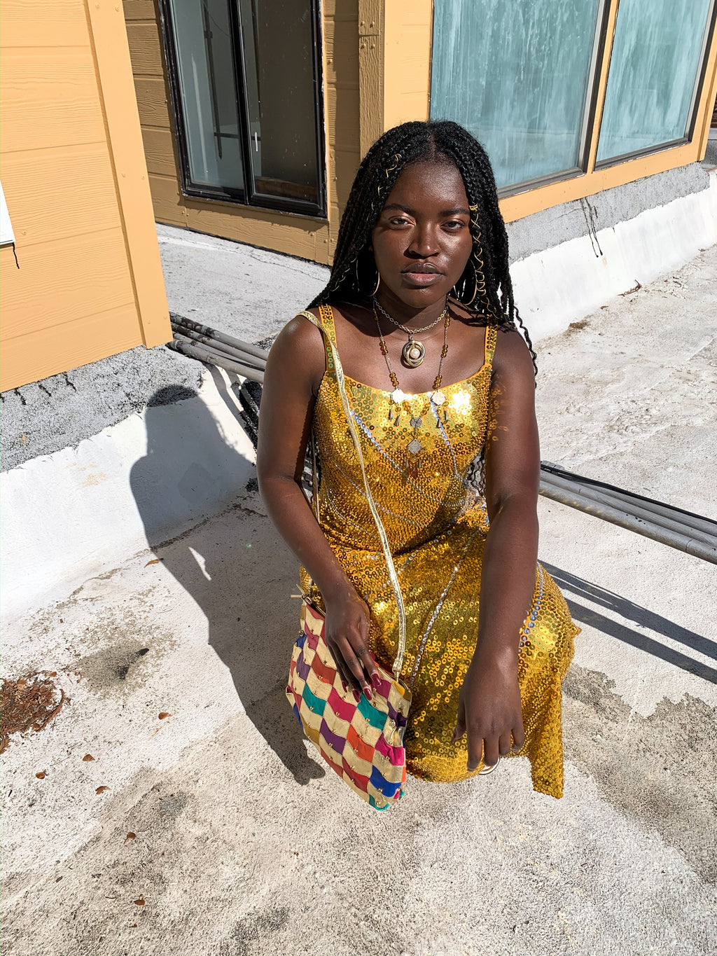 Gold goddess vibes at the best vintage store in California!
