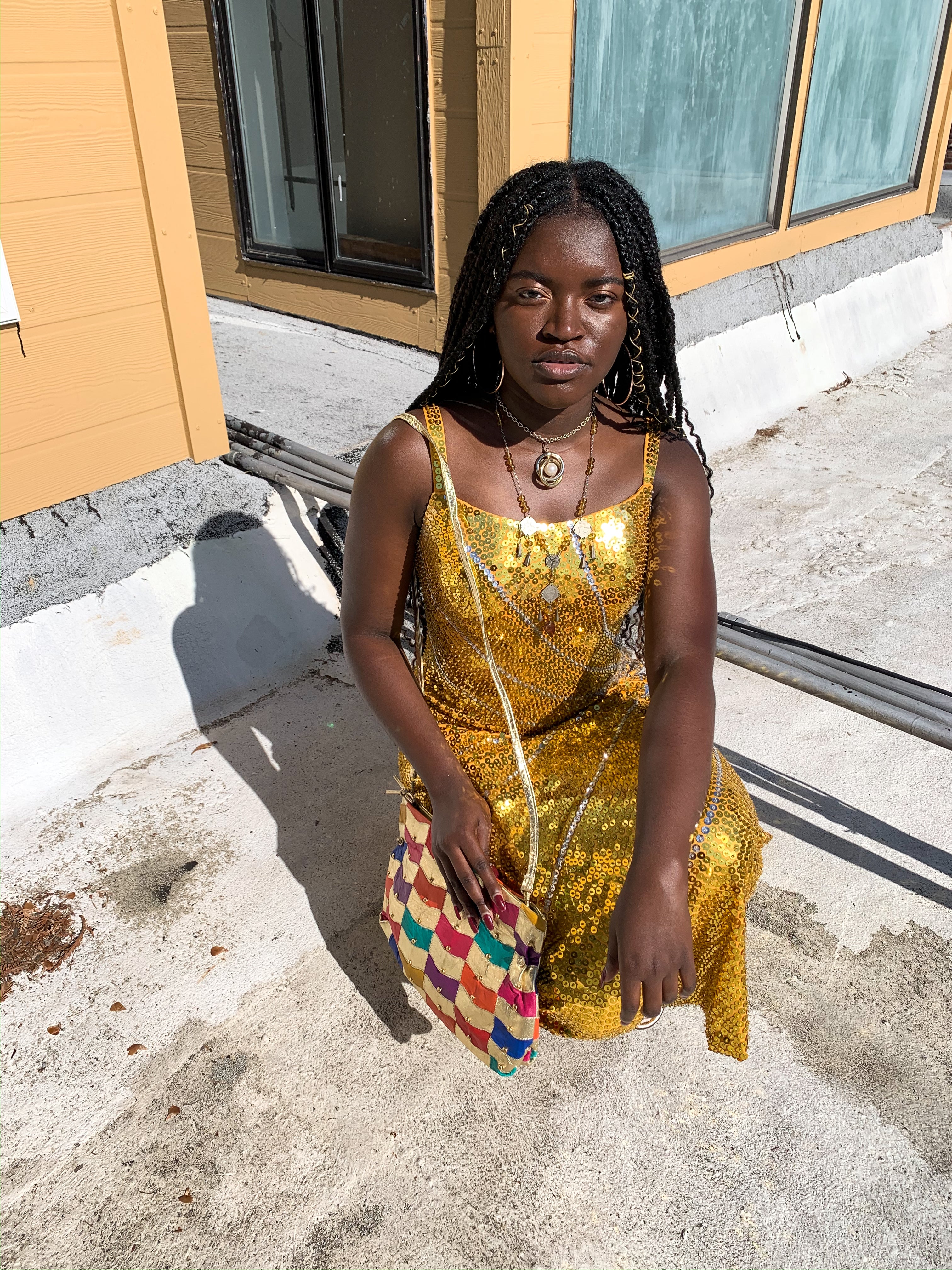 Gold goddess vibes at the best vintage store in California!