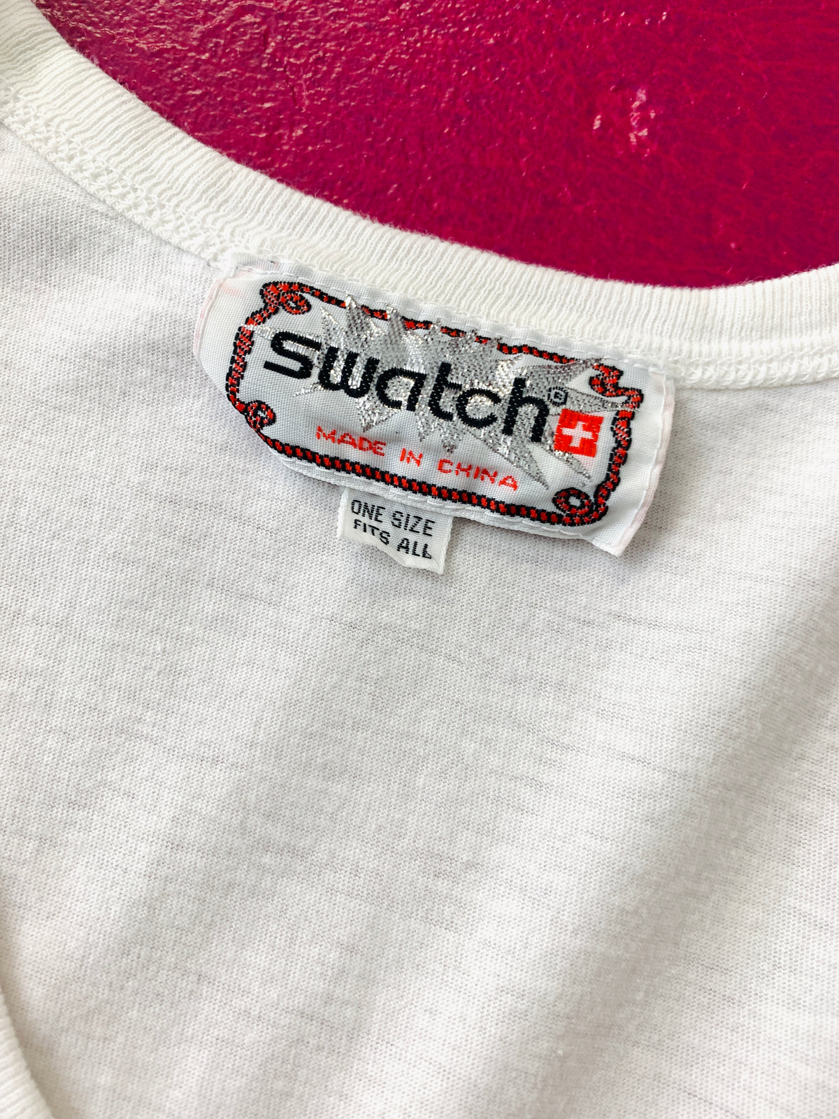 Swatch Time Travel Comic Print Tank Top — vintage 1980s top