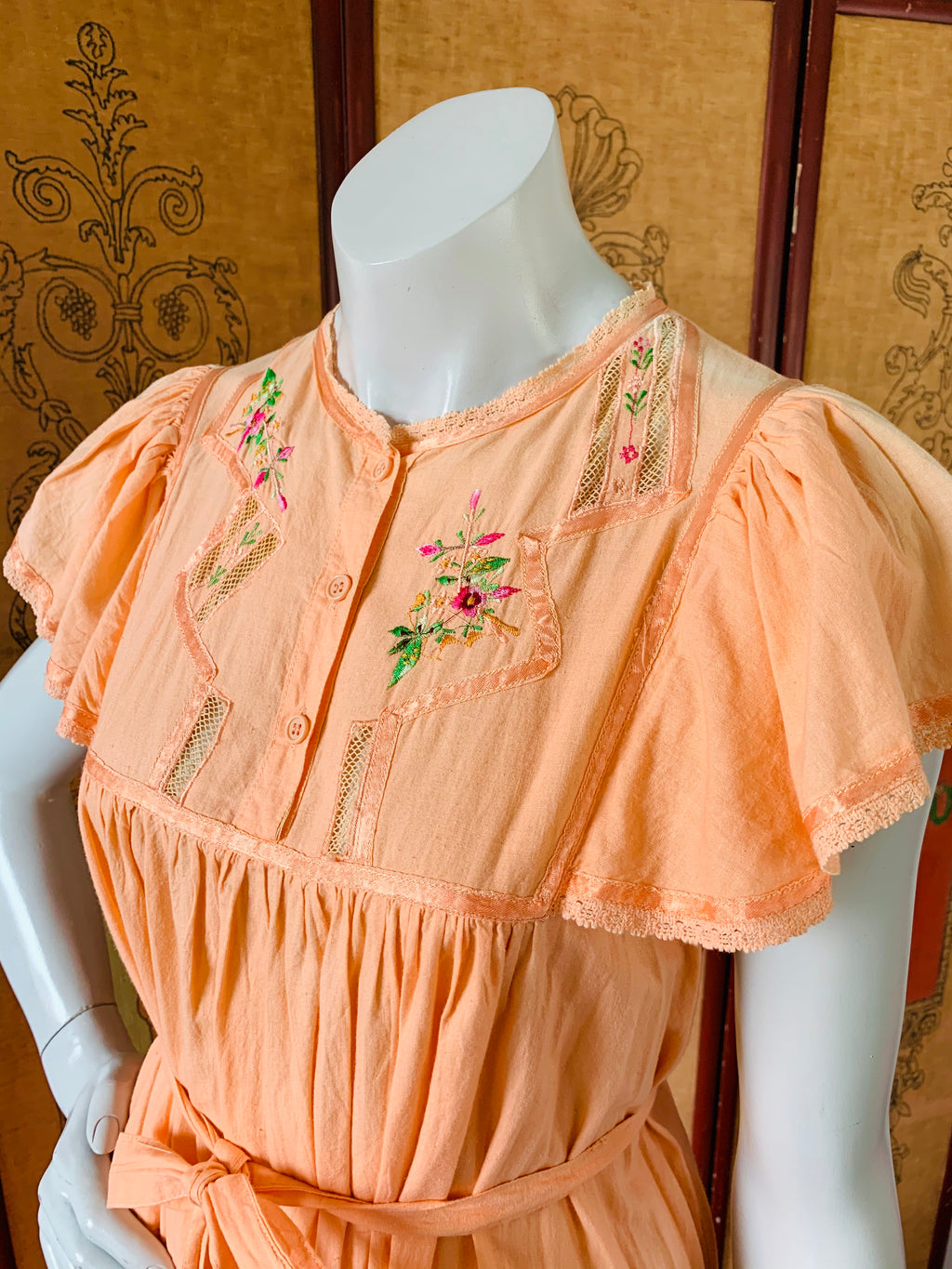 The prettiest Indian cotton bohemian dream dress is available at Empress Vintage.