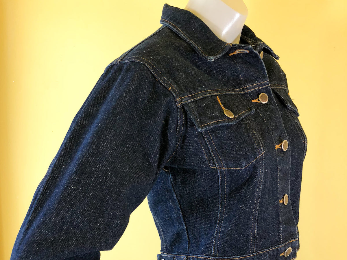 Todd Oldham Cropped Denim Jacket — vintage 1990s Todd Oldham jacket in blue