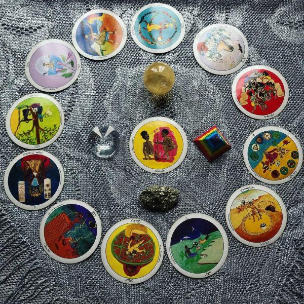 Travel-size Motherpiece Tarot Deck sold at Empress Vintage in Berkeley, CA.
