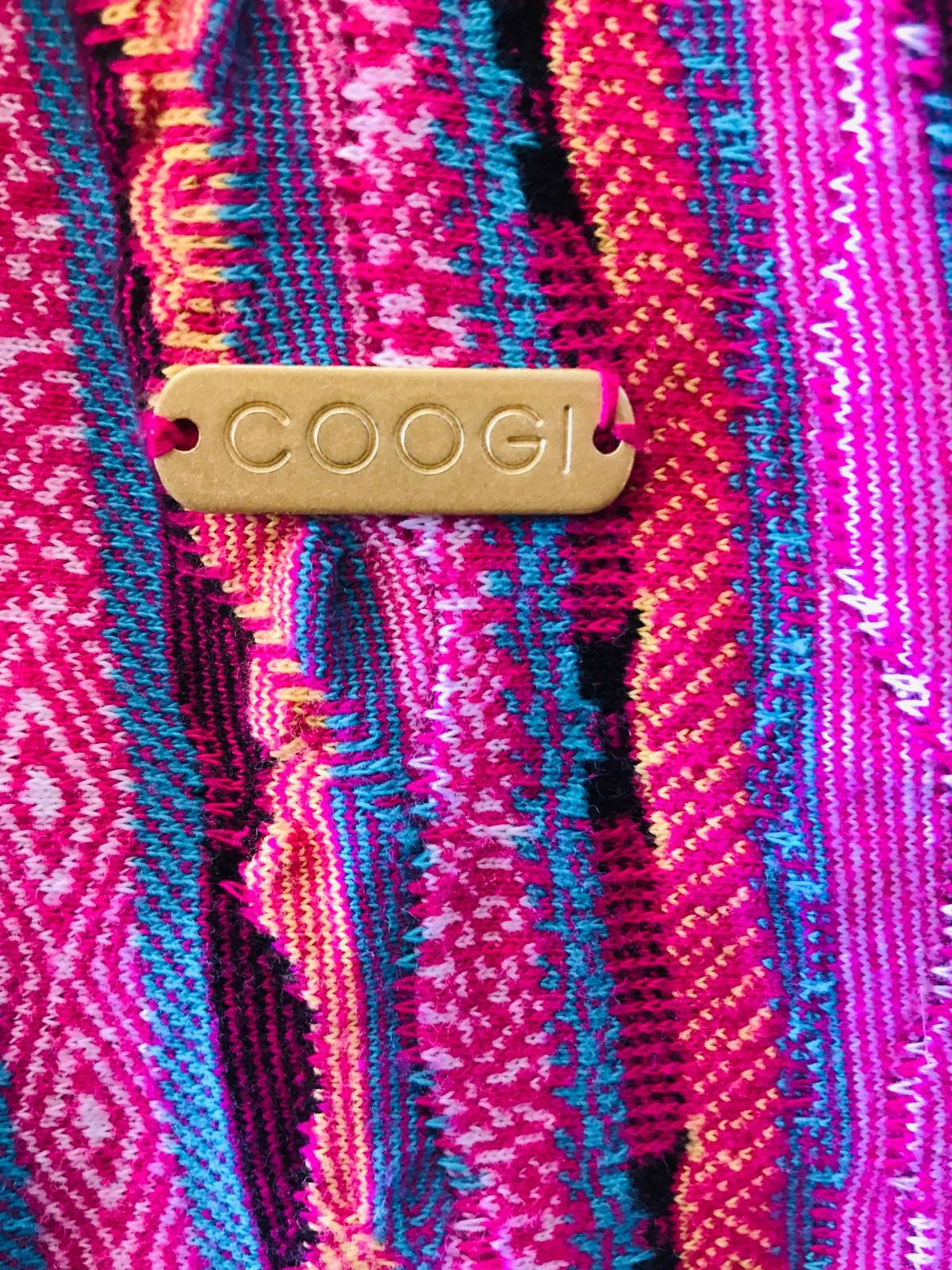 Coogi Pink Colorful Hooded Mini Dress — vintage 1990s Coogi dress in pink