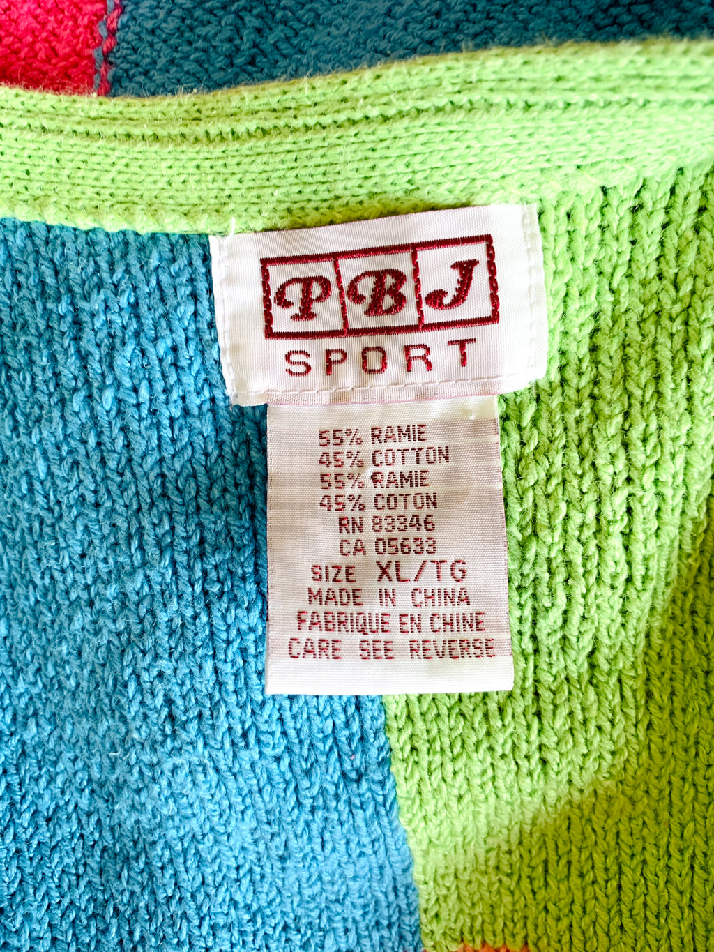 Sherbet 90s Colorblock Zip Up Cotton Sweater — vintage 1990s knit in orange