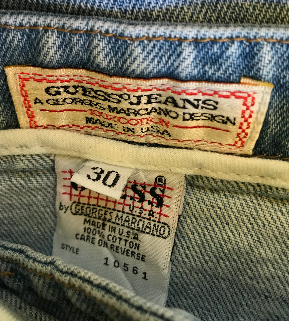 Guess Vintage Denim Maxi Skirt w/ Side Zipper & Slit — vintage Guess bottoms in blue