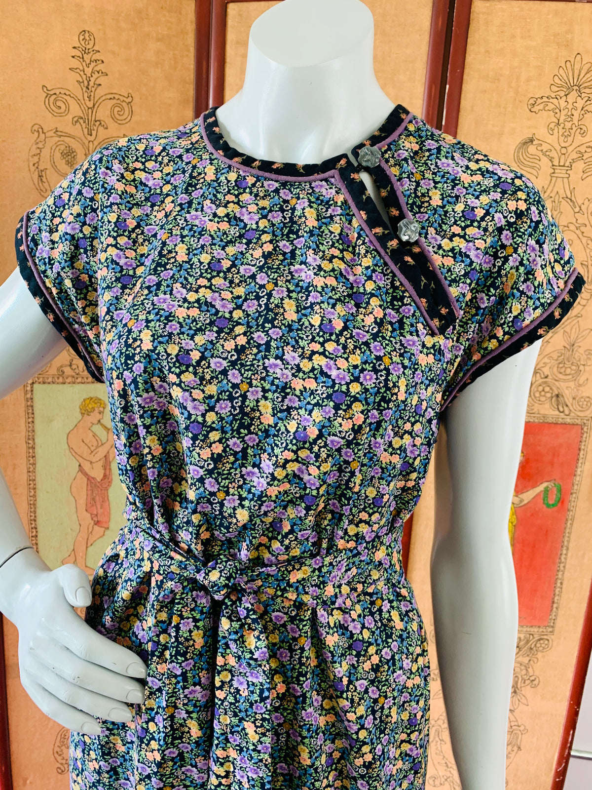 White Duck Workshop Label Floral Dress — vintage White Duck Workshop dress in white