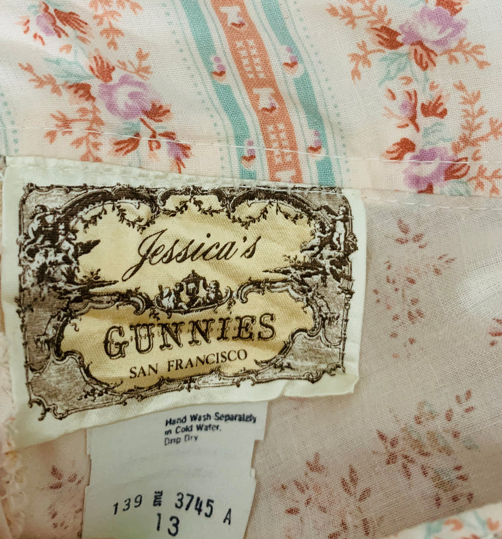 Gunne Sax 70s Cotton Maxi Skirt — vintage 1970s Gunne Sax bottoms in ivory