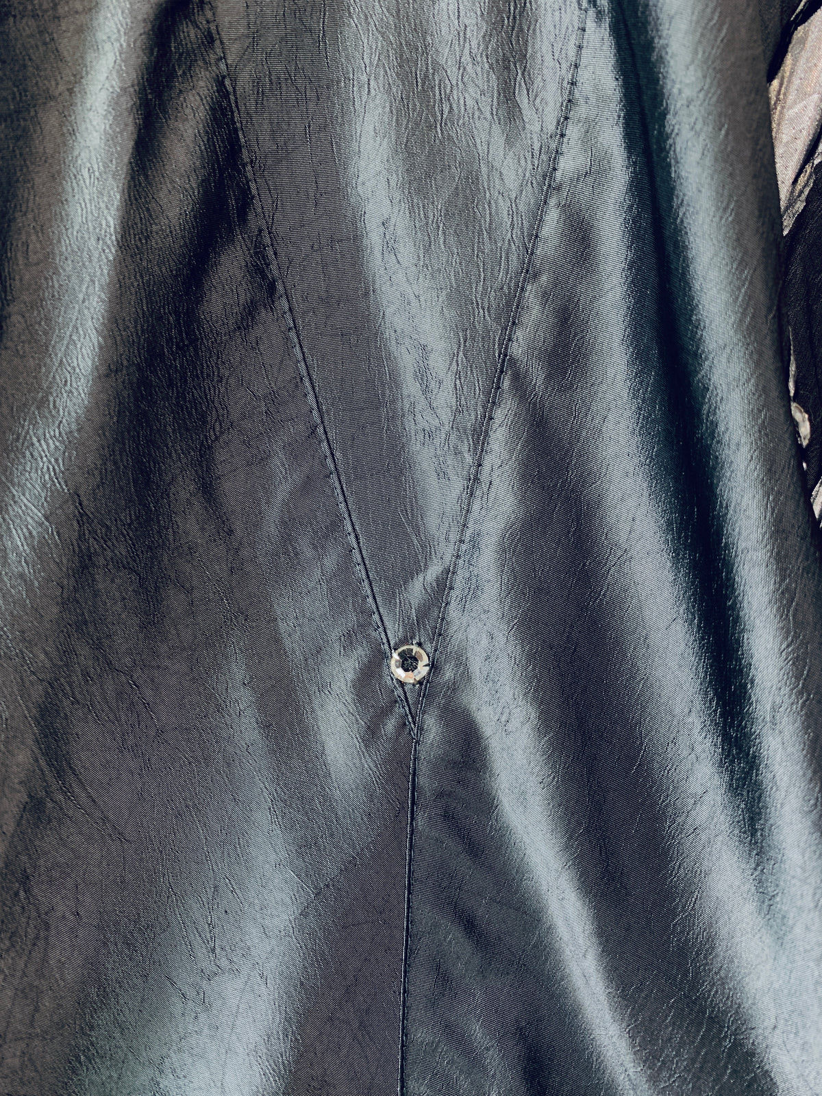 1980s Dolman Sleeve Gunmetal Silver Deadstock Jacket — vintage 1980s jacket in silver
