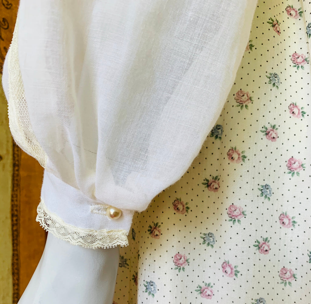Poet Sleeve GUNNE SAX Romantic Lace Detailed Maxi Dress — vintage Gunne Sax dress