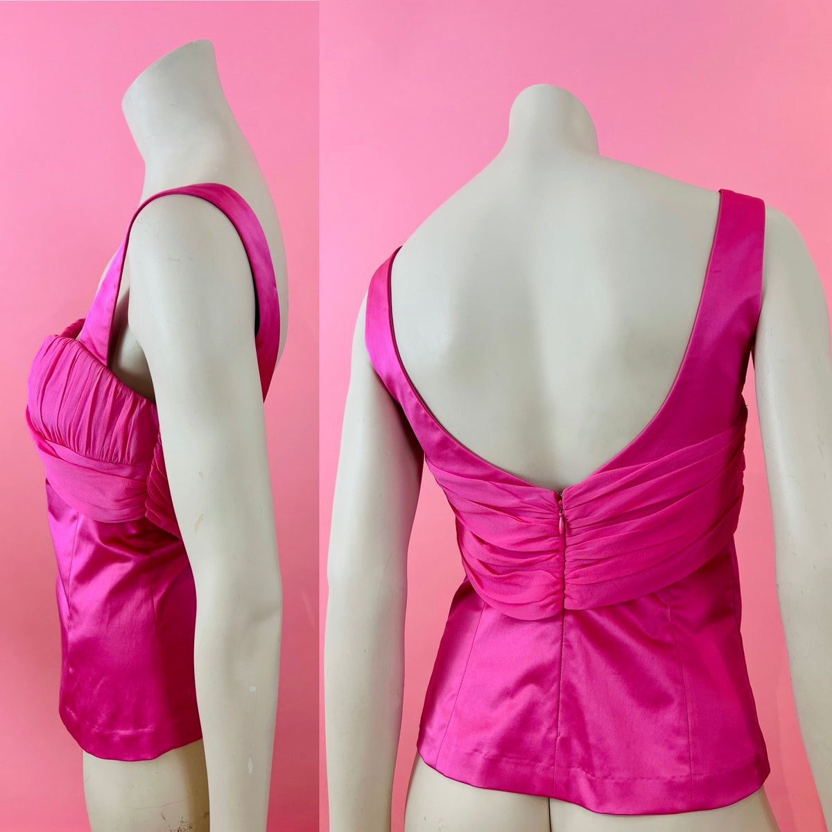 Versace VJC Pink Bustier Tank Top — vintage Versace top in pink