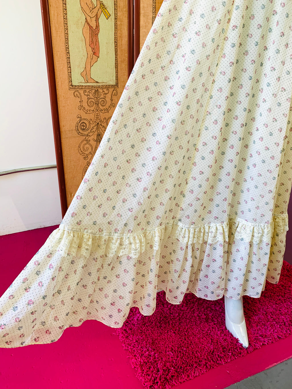 Poet Sleeve GUNNE SAX Romantic Lace Detailed Maxi Dress — vintage Gunne Sax dress
