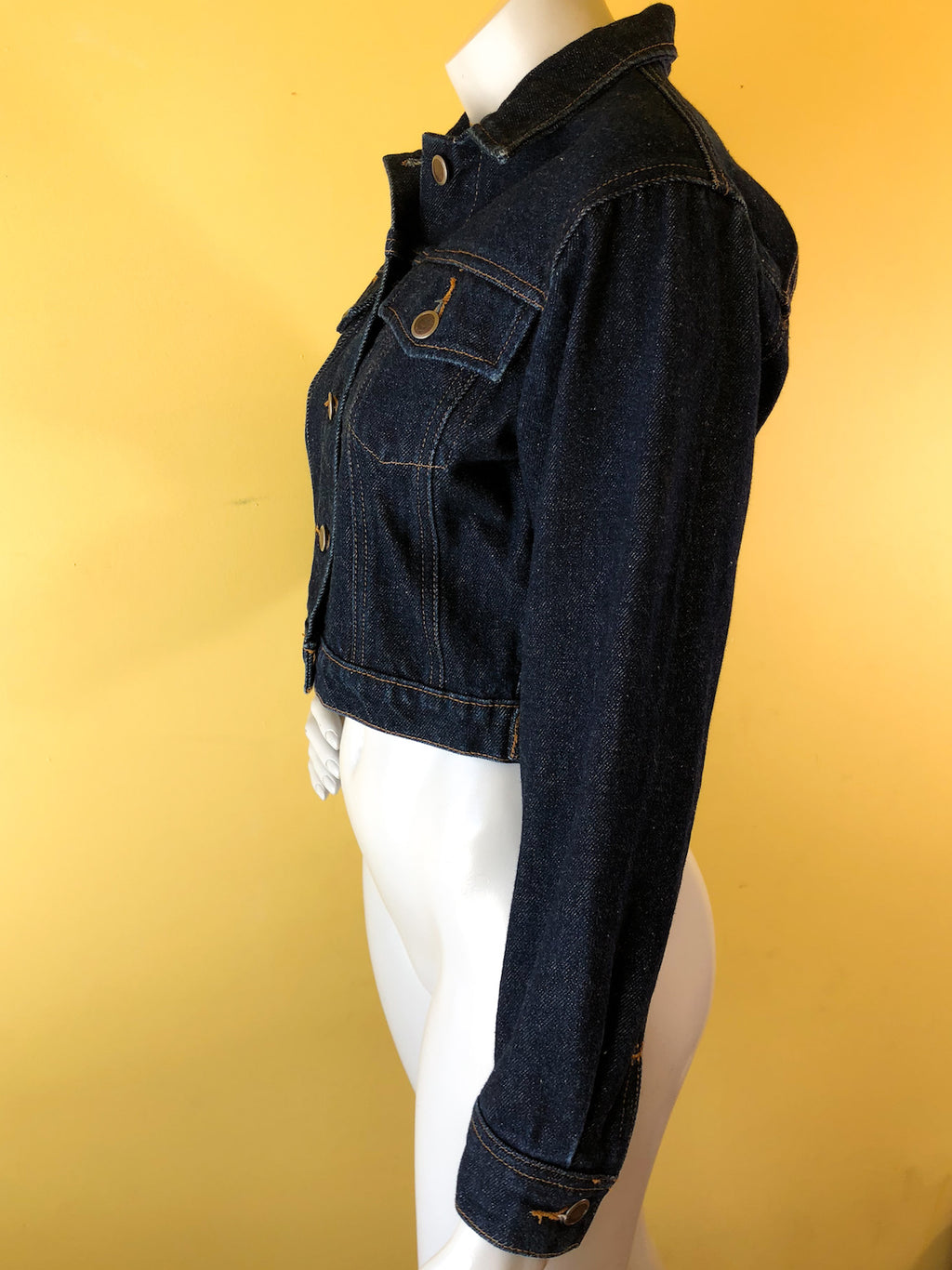 Todd Oldham Cropped Denim Jacket — vintage 1990s Todd Oldham jacket in blue