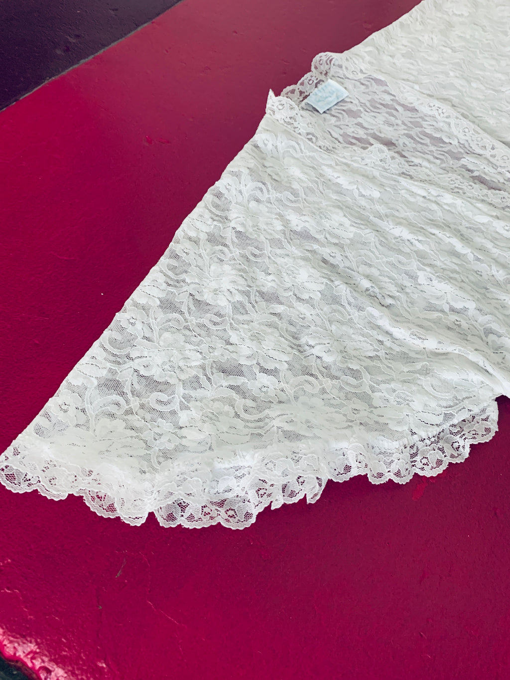 White Lace Angel Sleeve Mini Duster — vintage jacket in white