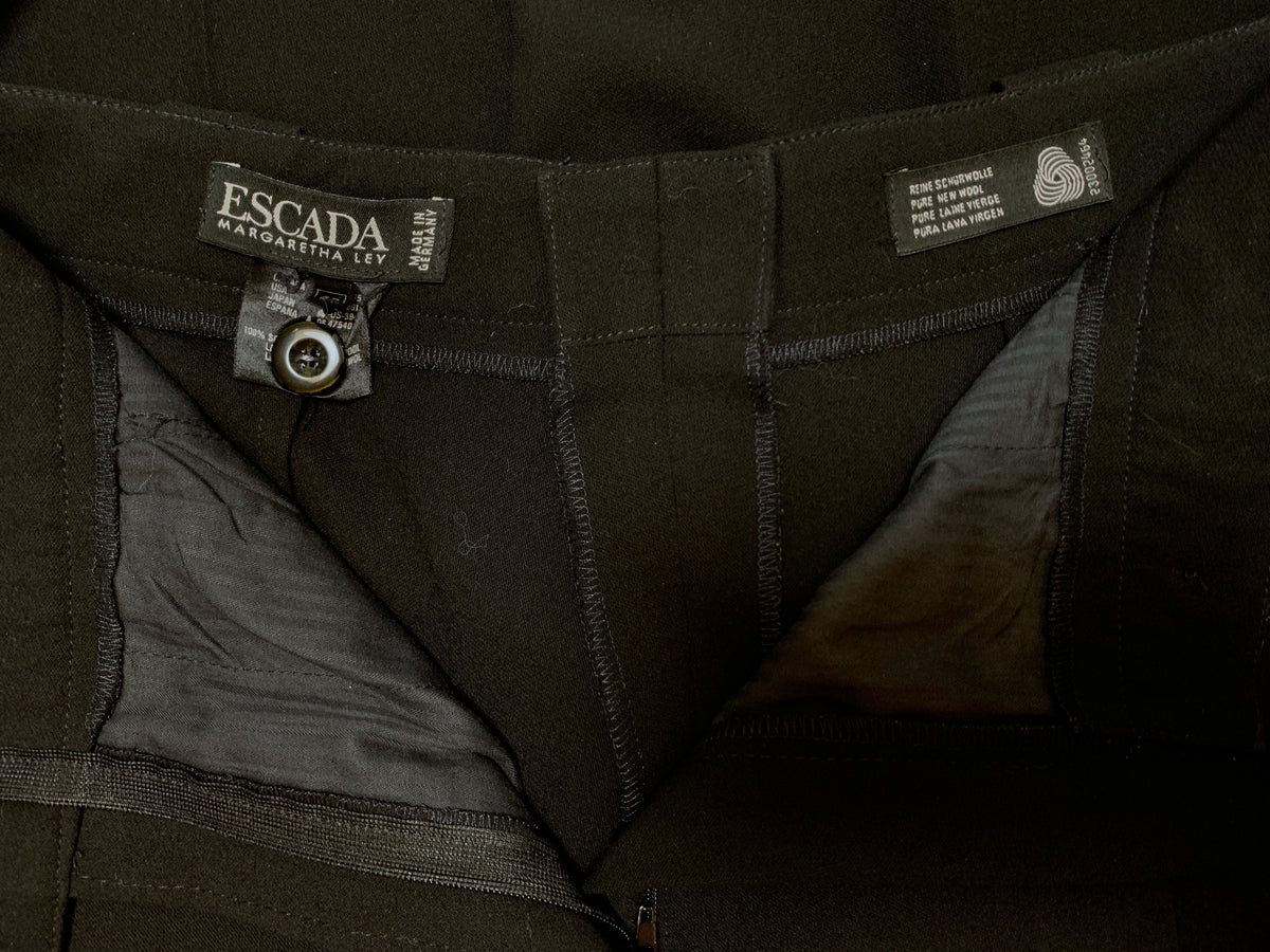 Black Escada Trousers with Pockets — vintage Escada bottoms in black